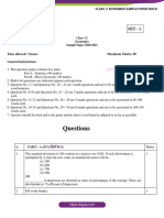 Class 11 Economics Sample Paper With Solutions Set 1 2020 2021