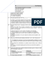 P-3 Keeping Quiet Text-Flamingo Q1 Multiple Choice Questions Based On An Extract A