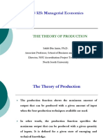 BUS 525: Managerial Economics - The Theory of Production