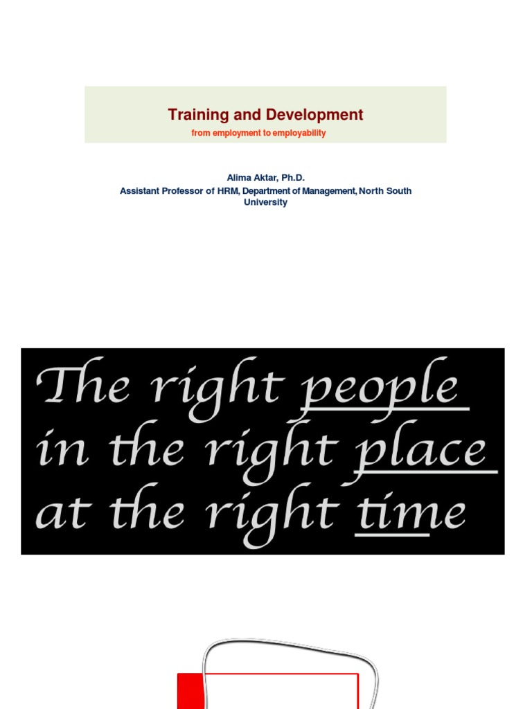 BUS601 - Chapter 8 - Training and Development | PDF | Employment | Learning