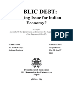 Public Debt Emerging Issue For Indian Economy