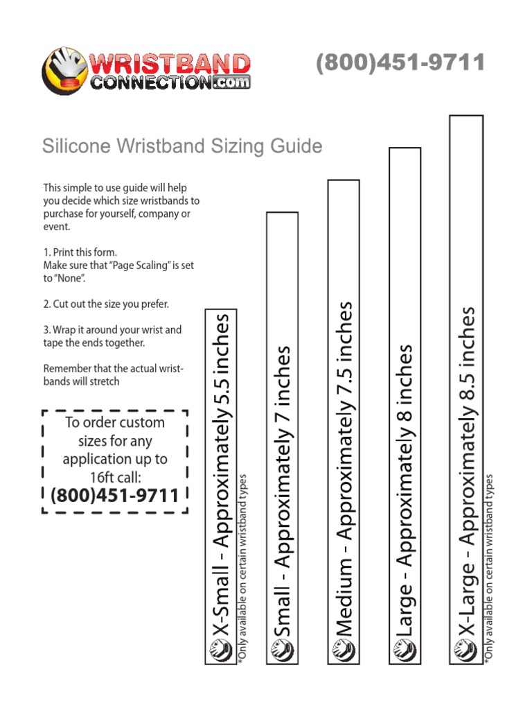 Wristband Size Guide PDF