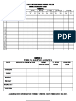 Palm Crest International School, Suleja Exam Attendance Sheet CLASS: - SESSION