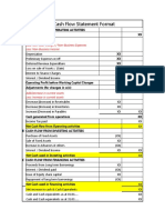 Cash Flow Statement Format: Add: Non-Cash Charges / Non-Business Expesnes Less: Non-Business Income