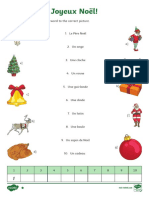 t2 FR 18 French Christmas Vocabulary Matching Differentiated Activity Sheet English