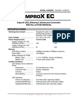 I Xec: Improx (Ec) Ethernet Advanced Controller Installation Manual Specifications