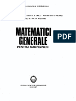 Matematici Generale Pentru Subingineri - M. Rosculet Et Al (1975)