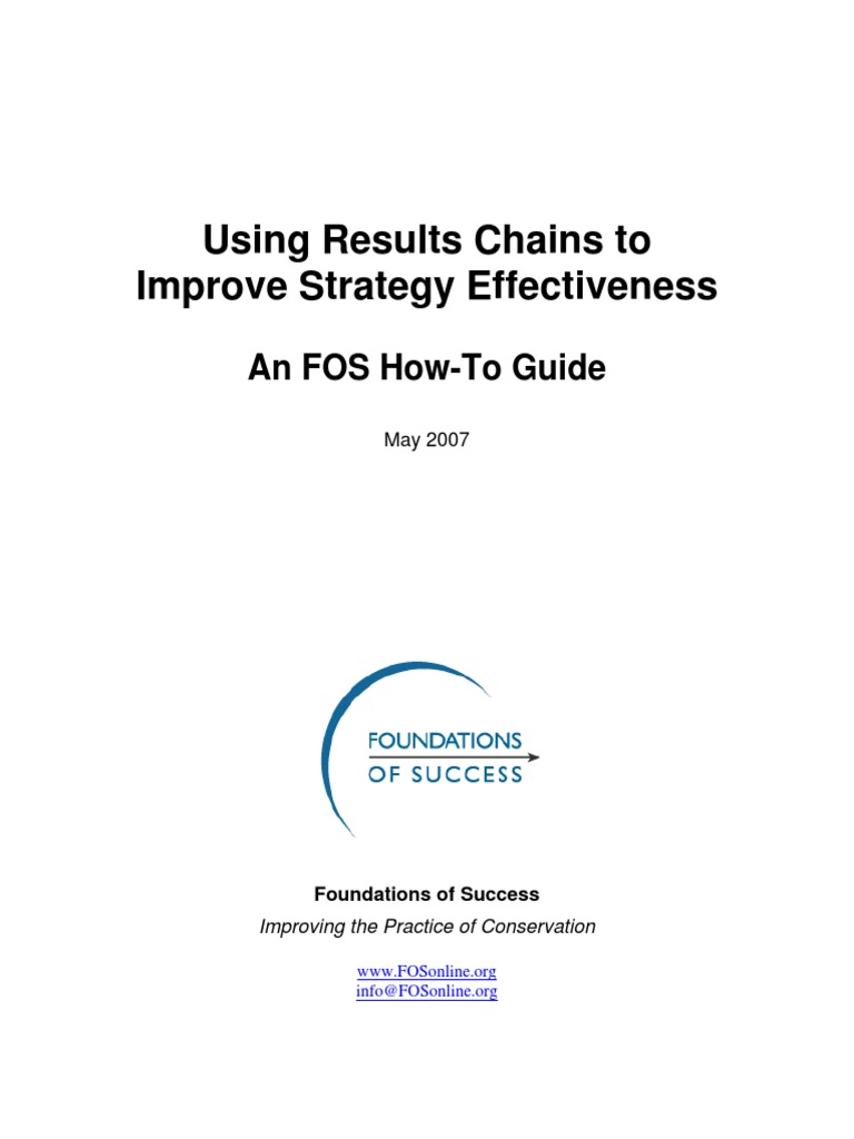 FOS Results Chain Guide 2007 05 | PDF | Forestry | Sustainability