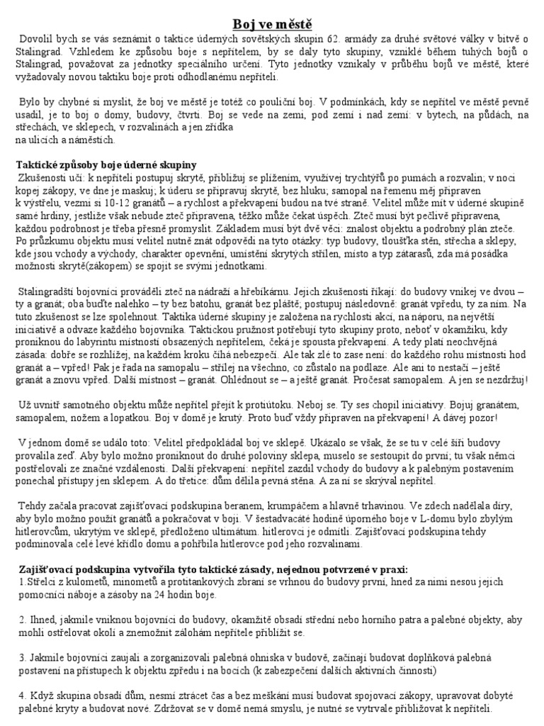 Boj Ve Městě | PDF
