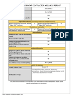 Project Management Contractor Wellness Report