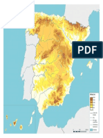 Mapa España Físico Mudo