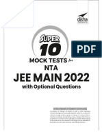 Disha Super 10 Mock Tests For JEE Main 2022