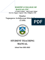 Student Teaching Manual: Saint Joseph'S College of Baggao, Inc