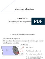 Resistance Des Materiaux - Chapitre 4 Caracteristiques Meccaniques Des Materiaux