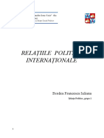 RELAȚIILE  POLITICE INTERNAȚIONALE