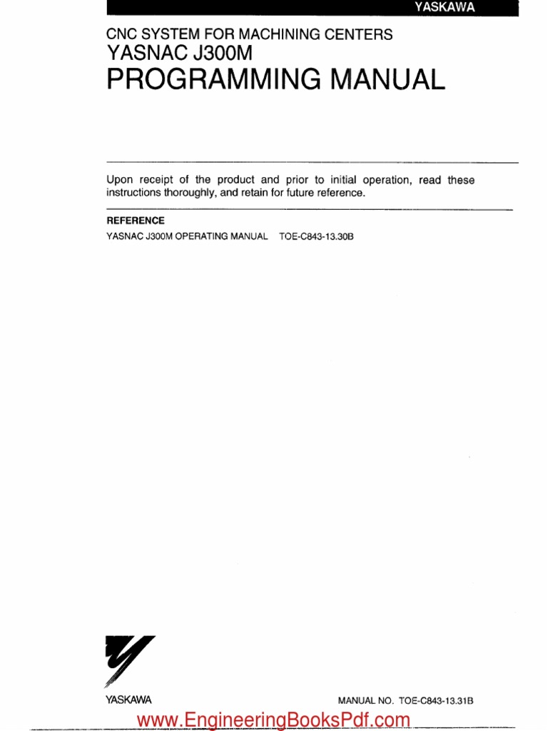   fin7-1/4“ YASNAC J300M CNC Programming Manual | PDF | Cartesian Coordinate
