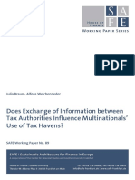 Does Exchange of Information Between Tax Authorities Influence Multinationals' Use of Tax Havens?