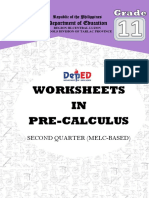 Pre Calculus Second Quarter Worksheets