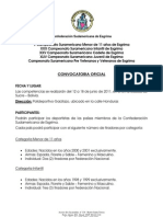 Convocatoria Sudamericano de Sucre