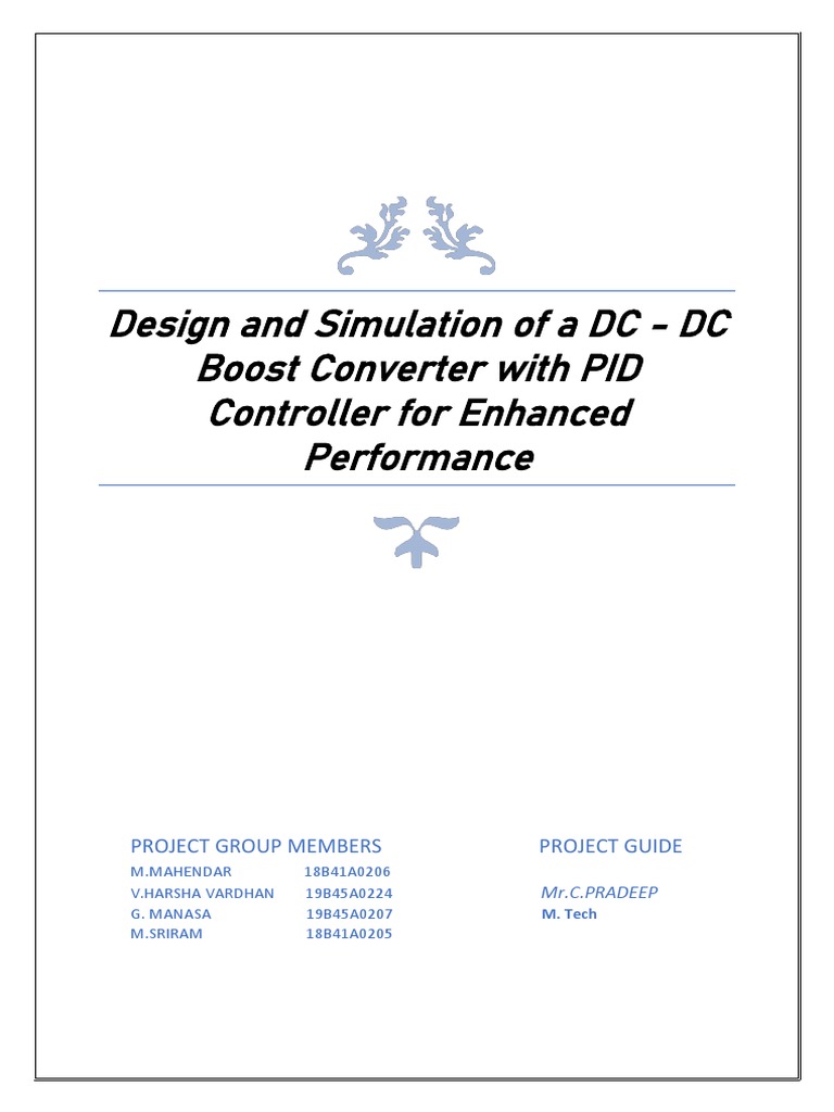 DC-DC Boost Converter Design with PID | PDF | Direct Current | Control ...