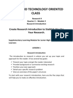 Research Module Q2 Introduction