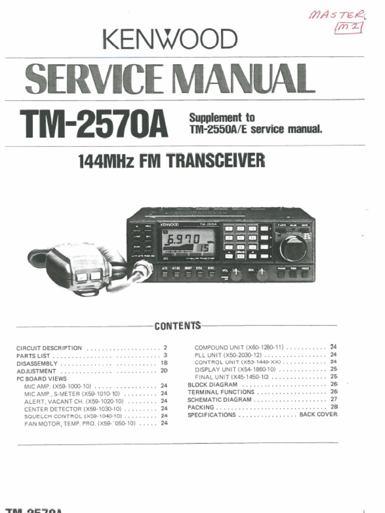 Kenwood TM-2570A Service Manual | PDF