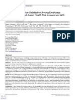 Evaluation of End-User Satisfaction Among Employees Participating in A Web-Based Health Risk Assessment With Tailored Feedback