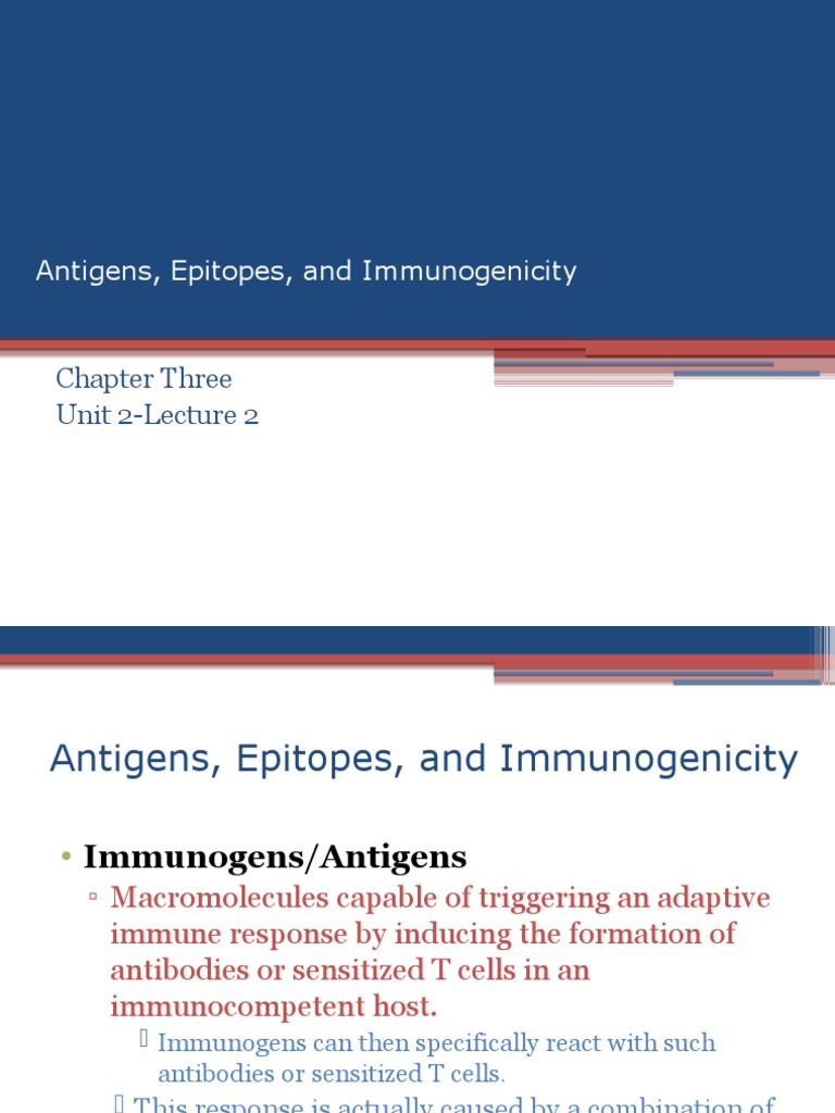 Understanding the Fundamental Properties of Antigens, Epitopes, and