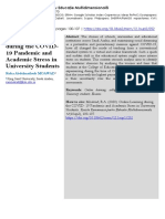 Online Learning During The COVID-19 Pandemic and Academic Stress in University Students