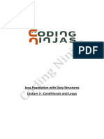 Java Foundation With Data Structures Lecture 3: Conditionals and Loops