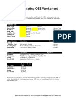 Oee Spreadsheet