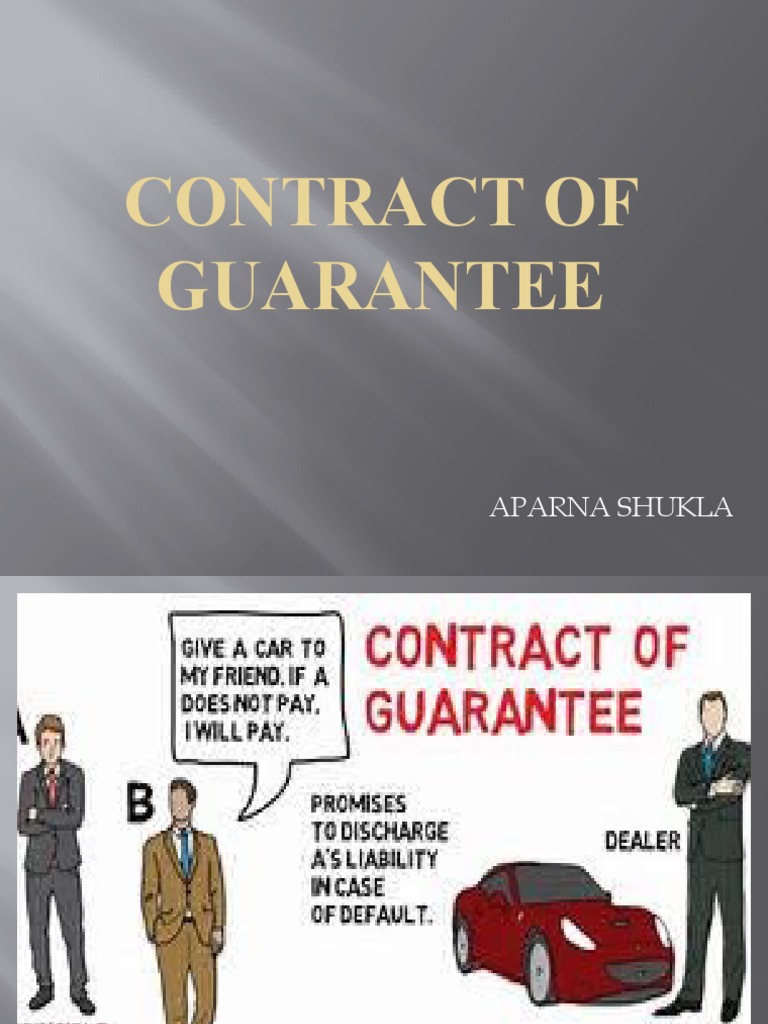 Contract of Guarantee PDF Guarantee Surety