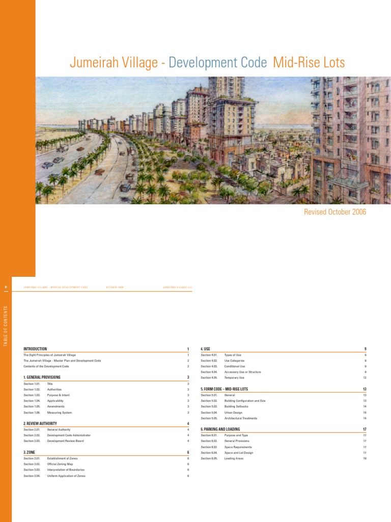 Jumeirah Village Mid-Rise Development Code | PDF | Design | Zoning