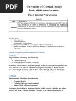 University of Central Punjab: Object Oriented Programming