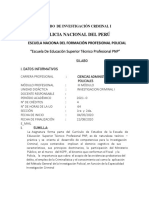 Investigación Criminal I: Método General de la Investigación Policial