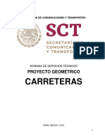 Normas Servicios Tecnicos SCT Proyecto Geometrico Carreteras