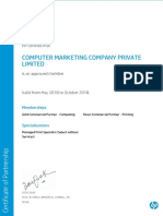 Certificate of Partnership - COMPUTER MARKETING COMPANY PRIVATE LIMITED