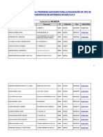 Farmacias Adheridas Al Programa para La Realización de Test de Antígenos 27 Diciembre