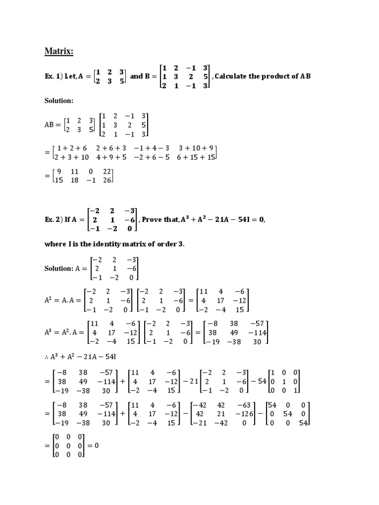 Matrix:: Solution | PDF | Linear Algebra | Equations
