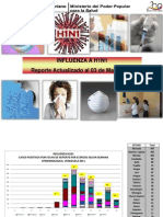 Influenza AH1N1. Estadísticas actualizadas hasta 03 mayo 2011. Ministerio de Salud de Venezuela