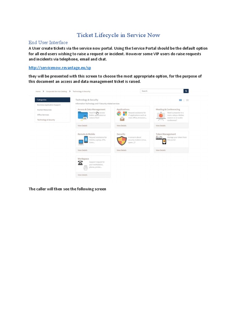 ServiceNow Ticket Lifecycle Overview | PDF | Software Engineering ...