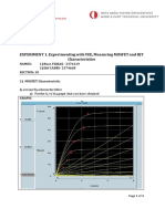 EXPERIMENT 1. Experimenting With VEE, Measuring MOSFET and BJT Characteristics