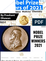 2021 Nobel Prize Winners in Physics, Chemistry, Physiology or Medicine, Literature and Peace