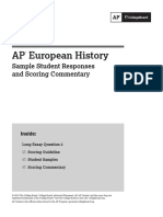 AP European History: Sample Student Responses and Scoring Commentary