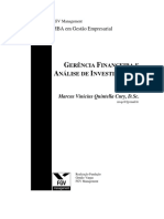 FGV Gerencia Financeira e Analise de Investimentos Cury MBA