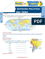 Limites y División Política Del Perú para Tercer Grado de Primaria