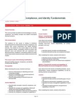 Microsoft Security, Compliance, and Identity Fundamentals: ID MS-SC-900T00 Price On Request Duration 1 Day