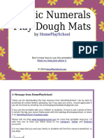 Arabic Numerals Play Dough Mats: Homeplayschool