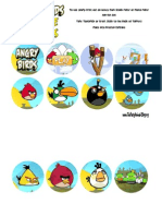 Angry Birds Cupcakes Toppers