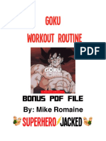 Goku Workout Routine: Bonus PDF